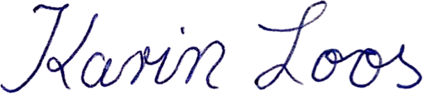 Karin Loos · Unterschrift